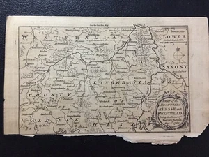 Hesse and Westphalia Frontiers Map Germany 1760 Seven Years War - Picture 1 of 1