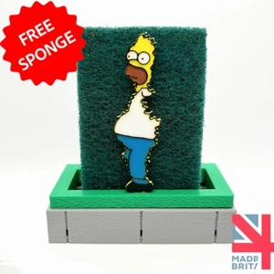 Homer Simpson Sponge Holder - The Simpsons Bush Meme Gift - Fan Art Inspired - Picture 1 of 2
