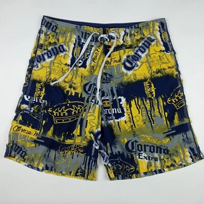 CORONA Beer Board Shorts Unlined Swimming Trunks Men's Size 34 Cargo Pocket - Image 1 of 4