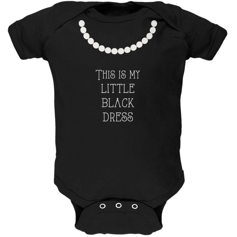 My Little Black Dress Black Soft Baby One Piece - Image 1 of 1