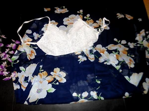 Blooming Jelly  Deep V Neck Sleeveless Summer Asymmetrical Floral Maxi Dress M - Picture 1 of 8