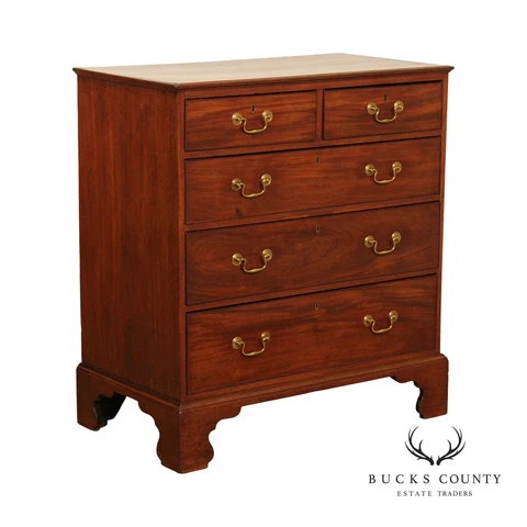 English Chippendale Mahogany Chest of Drawers Cover
