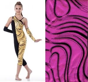 Mystifying FUCHSIA kleines Tanzkostüm für Erwachsene Capri Unitard mit Handschuhen Catsuit Cicci - Bild 1 von 5