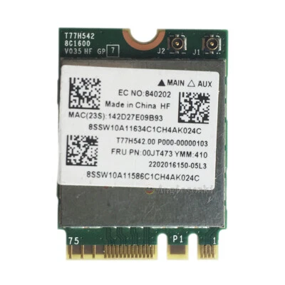 Broadcom BCM943162ZP 00JT473 Wireless N Bluetooth 4.0 NGFF Wifi Card - Image 1 of 2