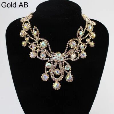 Motivo de apliques de diamantes de imitación de cristal para vestido de novia cuello cinturón coser Foto 1 de 4