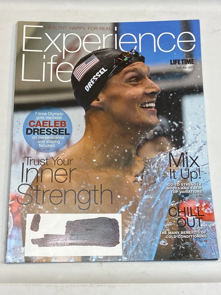 Experience Life Time Magazine Oct 2021 Caeleb Dressel Olympic Swimmer Mix it Up - Image 1 of 1