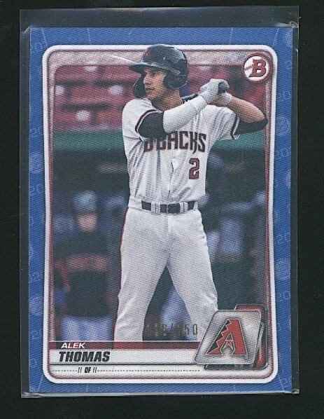 2020 Bowman Draft ALEK THOMAS Rookie RC #BD-195 Blue Border 136/150 Diamondbacks - Image 1 of 1
