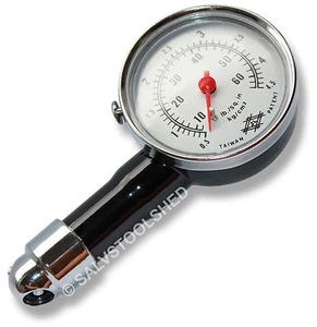 Tyre Pressure Gauge Dial Metre Car Truck Tire Air Tester Chuck - Picture 1 of 3