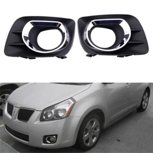 Par de parachoques delantero antiniebla bisel cubierta cromada PARA Pontiac Vibe 2009-2011 - Imagen 1 de 7