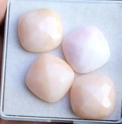 Piedra preciosa facetada cuadrada de ópalo rosa natural de 48,10 quilates 17*17 mm Foto 1 de 2