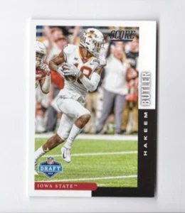 HAKEEM BUTLER 2019 PANINI SCORE FOOTBALL NFL DRAFT INSERT ROOKIE CARD-SHIPS FREE - Picture 1 of 21