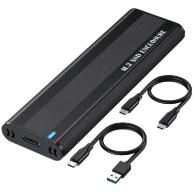 NVMe Gehäuse und M.2 SATA SSD Adapter USB C 3.2X2 10Gbps für M-Key und B&M-Key - Bild 1 von 4