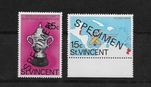 E6202 ST VINCENT EJEMPLAR SELLOS COPA MUNDIAL DE CRICKET GANADORES DE LAS Indias Occidentales 1975 mnh  - Imagen 1 de 1
