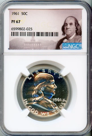 NGC - Franklin Half Dollar - 50c - 1961 - PF-67 Cover