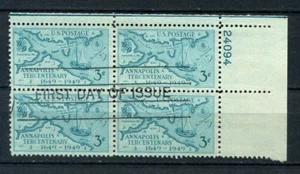 USA : Scott # 984 - Plate Block # 24094 - used - Picture 1 of 1