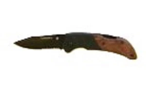 COLTELLO TASCABILE PIEGHEVOLE CON MANICO IN LEGNO HUSKY CON CLIP TASCABILE - Foto 1 di 7