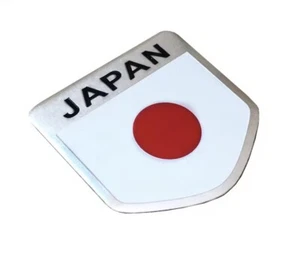 3D Metal Japan Flag Badge Emblem Sticker Japanese Car Decal 2"x2" Free Shipping - Foto 1 di 1