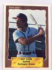 1990 Burlington Braves-ProCards Baseball Card-Jeff Clark