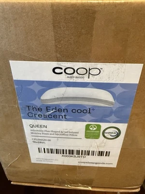 Регулируемая подушка с эффектом памяти Coop Sleep Goods The Eden Cool+ Crescent QUEEN - Изображение 1 из 4