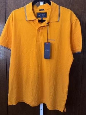 Camisa polo para mujer Armani Jeans talla XL 100 % algodón naranja nueva precio de venta sugerido por el fabricante 85 USD Foto 1 de 4