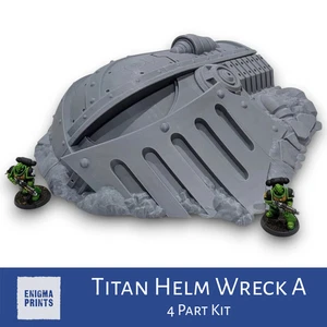 Titan Helm Wreck A | Plains of Tursk | Terrain Scenery for Tabletop Wargaming - Picture 1 of 7