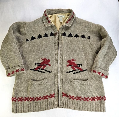 Suéter de Colección Eddie Bauer Legends Mujeres 2XL Lana Esquí Cremallera Completa Cárdigan Chaqueta Foto 1 de 4