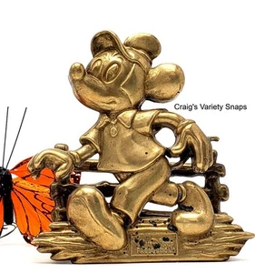Walt Disney Productions Mickey Mouse Brass Letter Note Holder - Picture 1 of 15