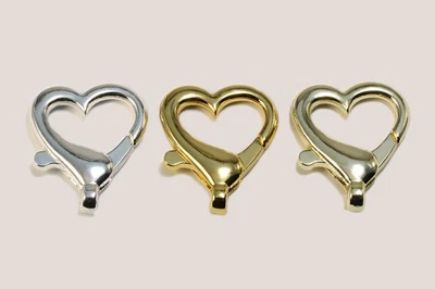 XXL Karabiner Verschluss Herz 26x22mm Karabinerveschluss Herzverschluss, V-14 - Bild 1 von 2
