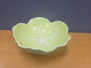 Bordallo Pinheiro Col Portugal Fruta Postre Cereal Cuenco Verde Claro 6 1/2 pulgadas - Imagen 1 de 9