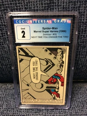 Tarjeta clasificada Spider-Man Marvel Super Heroes 2 GD 1966 DONRUSS #35 Foto 1 de 2