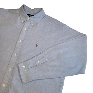 Ralph Lauren Shirt Mens 2XL Light Blue Classic Fit Long Sleeve Button-Down - Picture 1 of 10