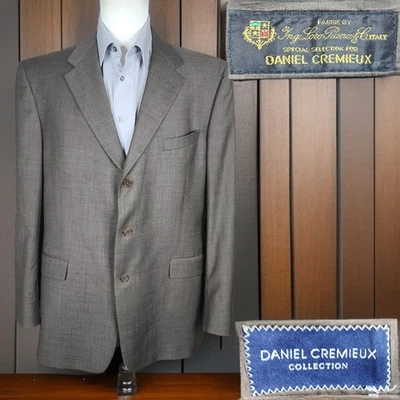 Daniel Cremieux Jacket Blazer Mens 46L Brown 3 Button SV Loro Piana - Image 1 of 4