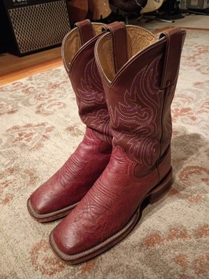 BOTAS VAQUERAS JUSTIN TRINITY MARRÓN AVESTRUZ LISO Y CUERO #JE703 MUJER 7B Foto 1 de 4