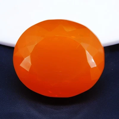 Opala laranja natural 103,10 quilates Welo mexicana pedra preciosa rara não tratada certificada - Imagem 1 de 4