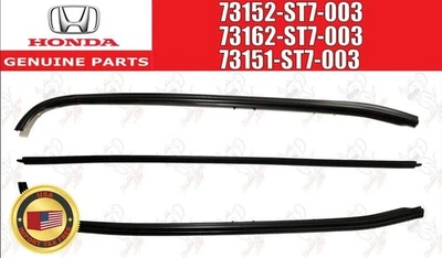 Honda Genuine Integra DC1 DC2 Front Windshield Molding RH & LH & Upper Set OEM - Image 1 of 4