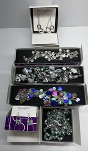 Lia Sophia (4) Halsketten & (2) Ohrringe Mode, Schmuck Konvolut Neu in Box - Bild 1 von 16