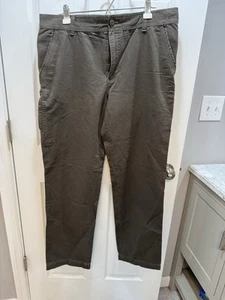 G.H. Bass Pants Canvas Men’s 36x34 Work Green Straight Casual Outdoor Hiking - Picture 1 of 6
