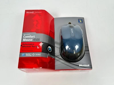 (NEW) Microsoft Comfort Mouse 4500 Blue PC Mac USB 4FD-00012 Model 1422 - Image 1 of 3