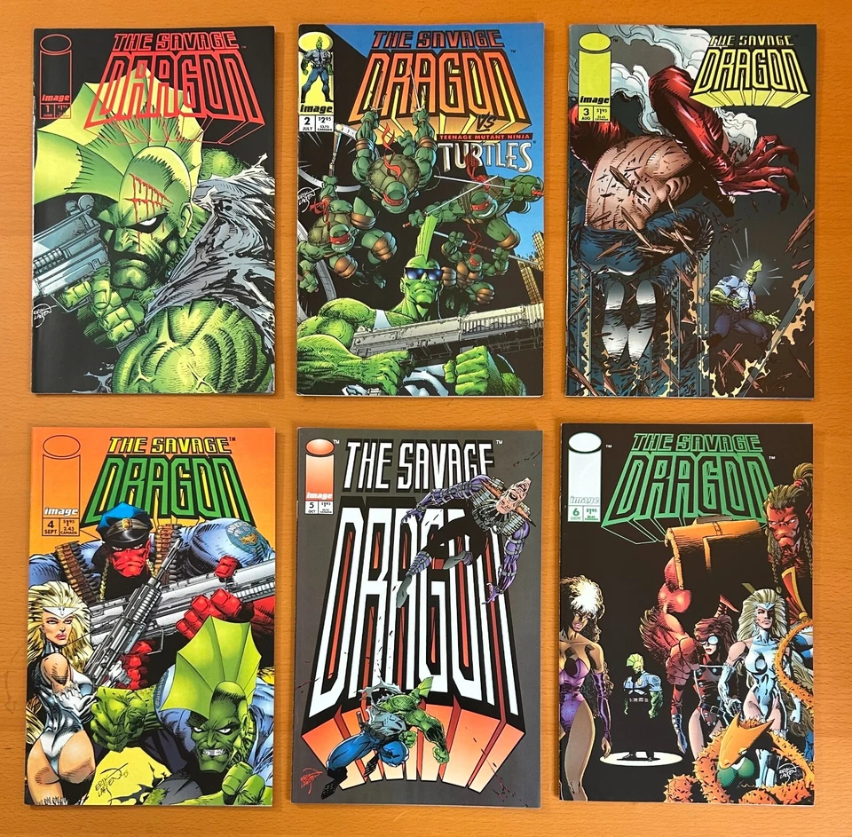 Savage Dragon #1, 2, 3, 4 up to 92 HUGE JOB LOT (image 1993) 92 hi grade comics - Image 1 of 4