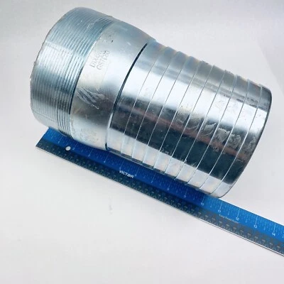 LOT OF 2 DIXON VALVE & COUPLING 6" GSTC60 BARB HOSE FITTING STEEL