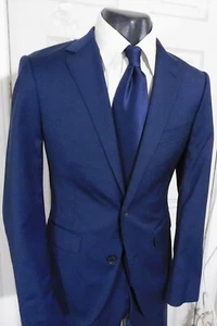 BONOBOS SLIM FIT SIZE 36R BLUE 2 BUTTON WOOL SUIT - Picture 1 of 7