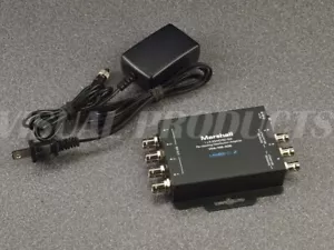 Amplificador de distribución de bloqueo Marshall 1x6 3G/HD/SD-SDI VDA-106-3GS con fuente de alimentación - Imagen 1 de 2