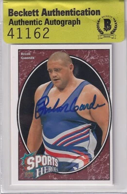 Rulon Gardner Signed 2008 Upper Deck Heroes Card #258 BAS COA Pride FC Autograph - Image 1 of 4