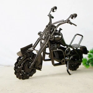 Large Collectible Metal Motorcycle Model Iron Art Motorbike Sculpture 11" Inch - Picture 1 of 20
