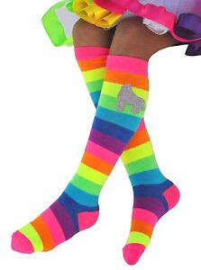 Bubblegum Divas Girls Rainbow Knee High Socks Roller Skating Kids Shoe SZ 1-12