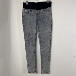 AQ Jeans Women's Maternity Size 5 / 6 Skinny Acid Wash Pull On Stretch Denim - Picture 1 of 7