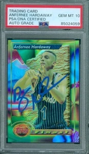 Anfernee Hardaway 1993 Finest Refractor RC Autograph PSA DNA Gem Mint 10 Auto - Picture 1 of 2