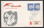 1966 Switzerland Caravelle First flight Geneva to Vienna Airport Cover. Rabbits