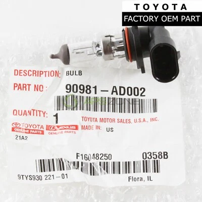 GENUINE TOYOTA TACOMA TUNDRA SEQUOIA SOLARA FRONT FOG LIGHT BULB OEM 90981-AD002 - Image 1 of 4