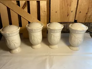 Lot of 4 Large Ceramic Salt and Pepper Shakers - Picture 1 of 6